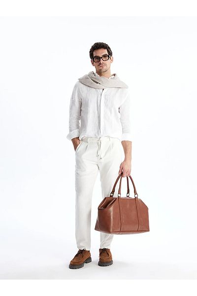 LC Waikiki Ανδρικό παντελόνι Slim Fit Line Blended