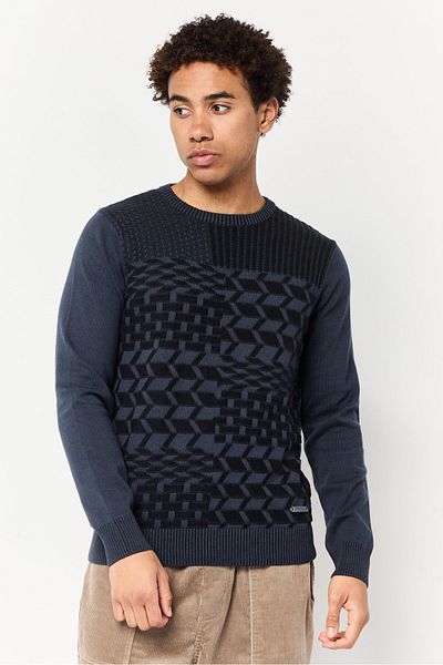 Harmont & Blaine Jeans Men Crew Neck Long Sleeves Knitted Sweater, Multicolor