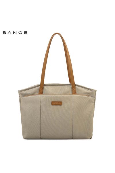 BANGE Women's Shoulder Bag, Large Capacity, Water Resistant, 14 Inch Laptop Compartment,