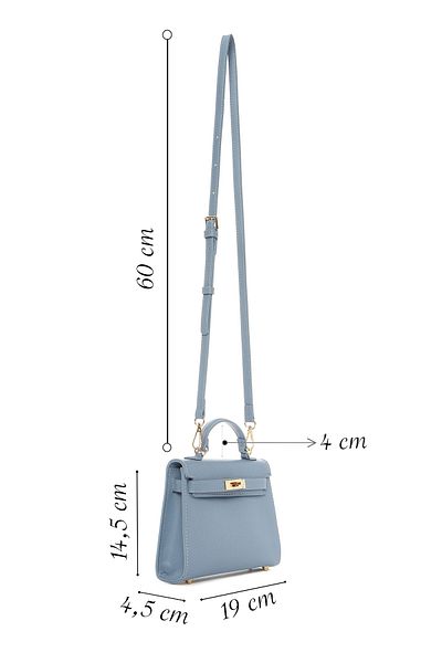 Derimod Geantă de damă, albastră, cu curea lungă, mini crossbody 25SBD2929FT
