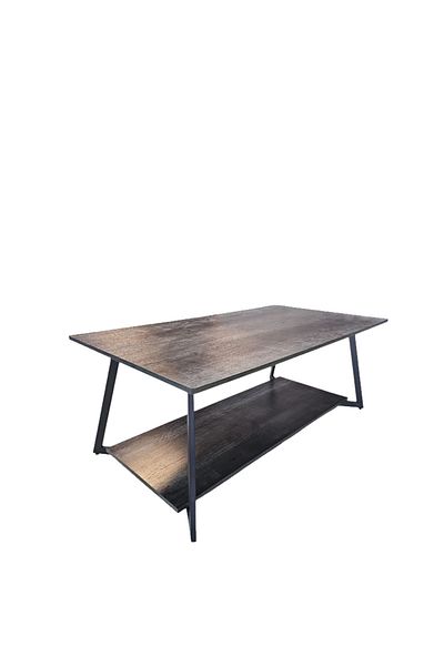Generic Single wooden two-tiered serving table, size 120x60x45cm Brown