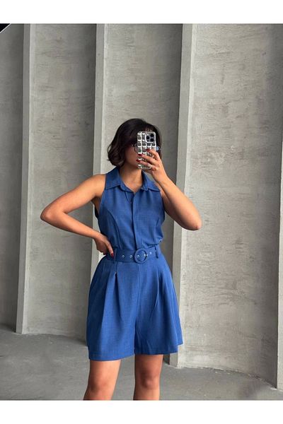 Skygo Jumpsuit with Collar Shorts