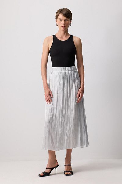 Touché Privé Crushli Satin Skirt