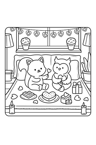 Co Cozy Moments Coloring Book - Love Story - Told in Colors / Relaxation for Adults and Children