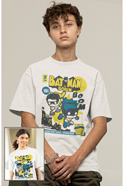 Fuddy Moda Μπλουζάκι με στάμπα DC Comics Batman και Robin, Ανδρικό-Γυναικείο ...