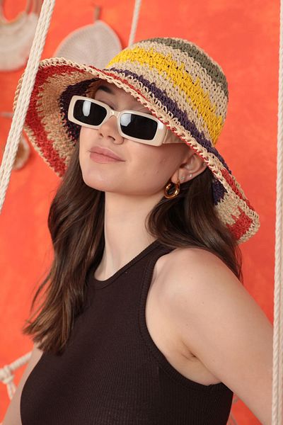 Moka Shopin Mokashopin Braided Straw Hat-Ecru