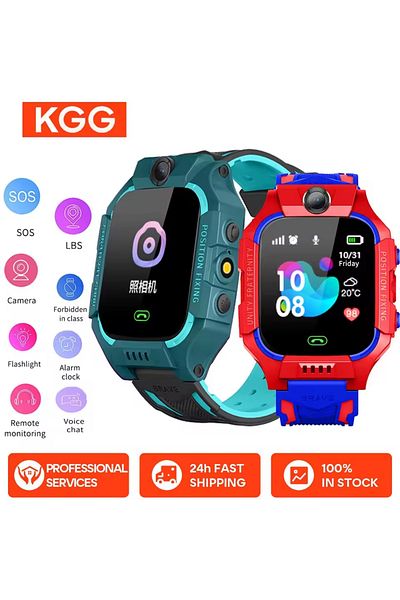 KGG Green 2g Smart Watch Kids Phone Watch Ip67 Waterproof Remote Photo Voice Chat