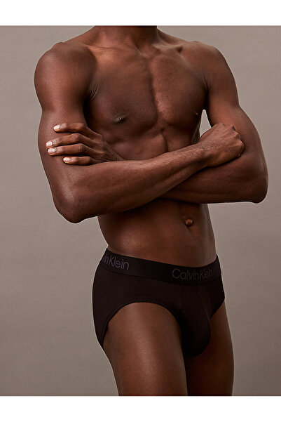 Calvin Klein Erkek Elastik Bel Bantlı Slim Fit Nefes Alabilen Kumaş 3'lü Siyah Boxer LV00NB4191-UB1