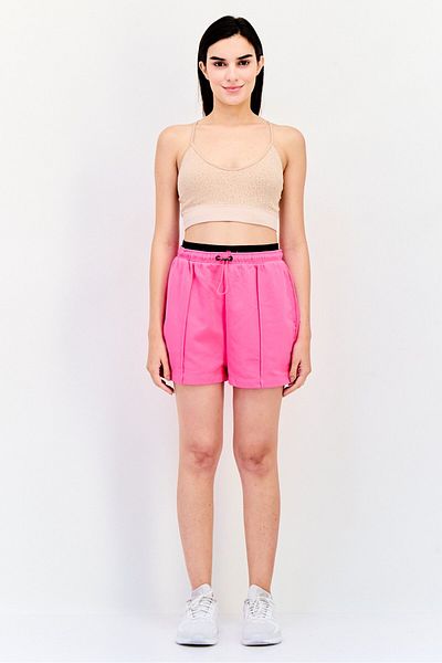 Esprit Women Regular Fit Brand Logo Drawstring Shorts, Pink