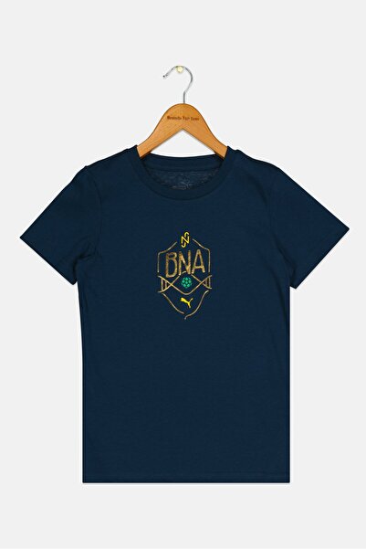 Puma تي شيرت كرة قدم بأكمام قصيرة مطبوع عليه صورة نيمار جونيور للأولاد، أزرق ...