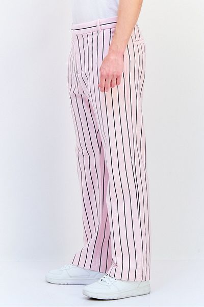 Esprit Men Loose Fit Straight Leg Non Stretchable Pants, Pink