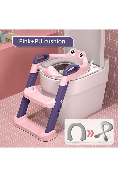 Yelajoy Foldable Toilet Training Seat,with Pedal Stool Ladder,Height Adjustable,With Handles,for Toddler