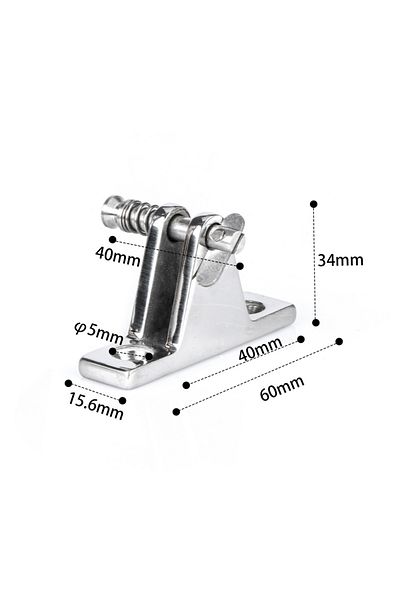 Choice (2 PC) Boat Bimini Parts Accessories Marine 316 Stainless Steel Top Deck Hinge Mount Fitting M...