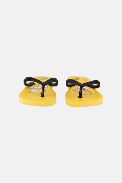 Havaianas Kids Boy Graphic Print Slip On Slippers, Yellow