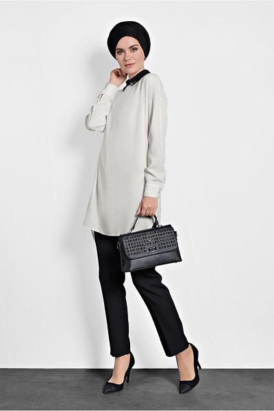 Alvina 40168 Model Asymmetrical Cut Tunic