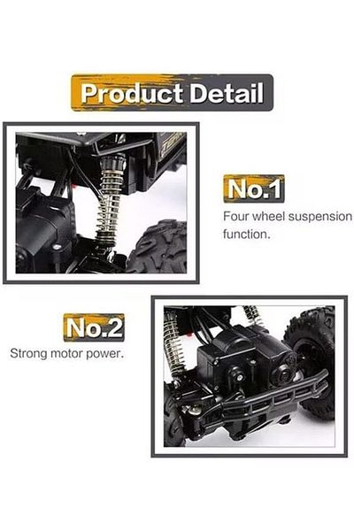 Yelajoy Remote Control Car,4WD Rock Crawlers 4x4 Driving ,Double Motors Drive, Model Off-Road Vehicle Toy