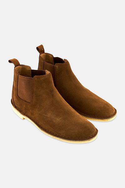 CLARKS Men Standard Desert Chelsea Boots, Brown