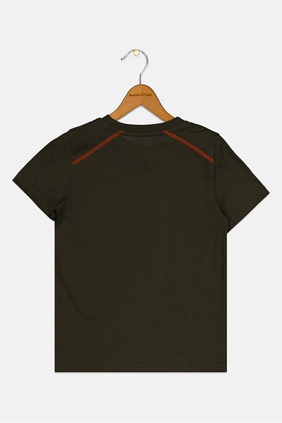 Puma Kids Boys Sportswear Fit Short Sleeves Training T-Shirt, Dark Olive