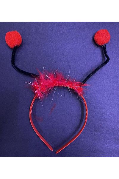 Skygo Plastic Ladybug Crown for Shows with Red Pompoms