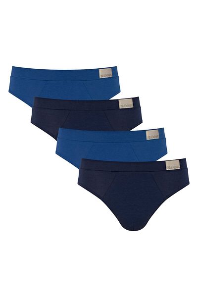 SLOGGI Herren Slips, 4er Pack - GO Natural Brief C4P, Unterhose, Cotton Stretch