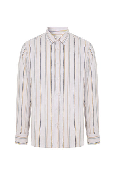 Mudo Regular Fit Striped Long Sleeve Shirt