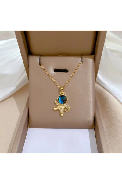 Choice قلادة D Light فاخرة من الفولاذ التيتانيوم سلسلة النجوم للنساء باللون ا...