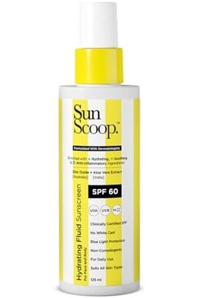 SunScoop Fluid Body Sunscreen Spray SPF 60, No White Cast, Protects From UV Rays, For Dry, Normal &
