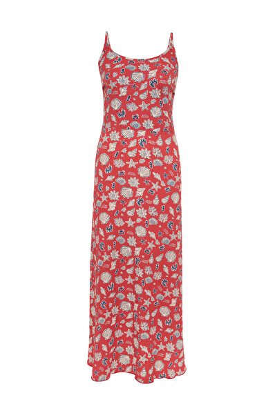 Mudo Marin Printed Strap Midi Dress