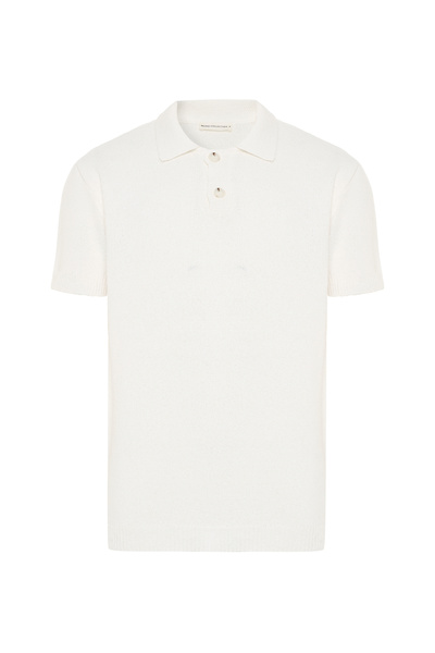 Mudo Loose Fit Polo Collar Short Sleeve Knitwear Sweater