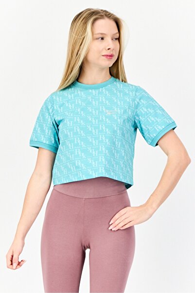 Reebok Women Sportswear Fit Short Sleeve Outdoor T-Shirt, Light Green