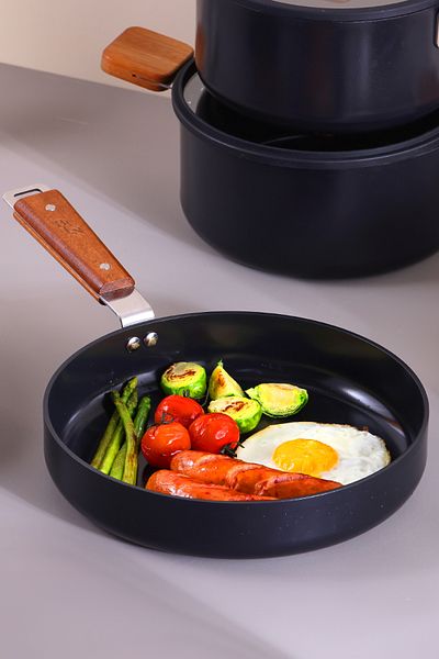 NEOFLAM Bıen Aluminum Cast Pan, Black 24cm