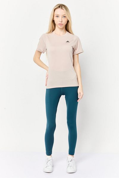 adidas Women Sportswear Fit Short Sleeves Outdoors Tops, Cream