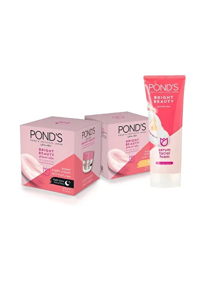 Ponds Ponds Bright Beauty Day Cream 50 ml + Night Cream 50 ml + Facial Foam 50 ml