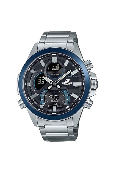 Casio Mens Watch Ecb-30db-1aef, Quartz, 49mm, 10atm