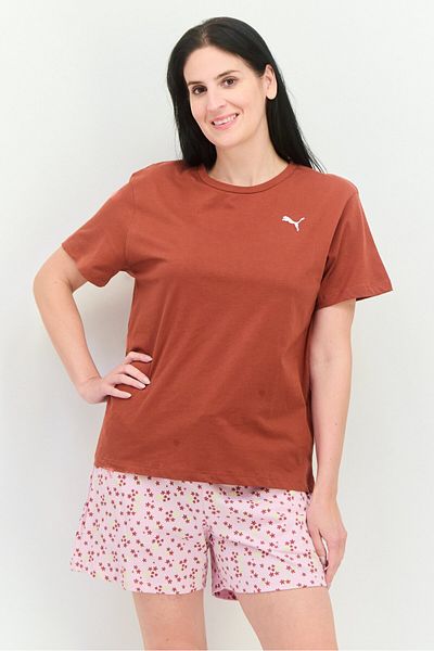 Puma Women Sportswear Fit Brand Logo Outdoor Top And Shorts Set, Multicolor