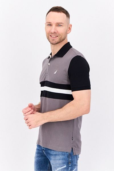 Nautica Men Regular Fit Embroidered Logo Short Sleeve Polo Shirt, Multicolor
