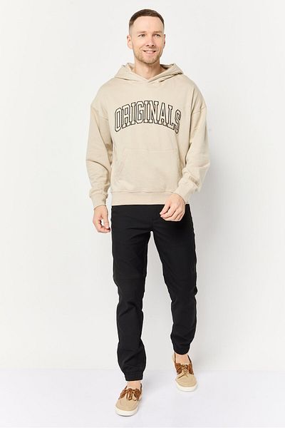 Originals by Brooklyn Cloth Men Embroidered Long Sleeve Hoodie, Beige