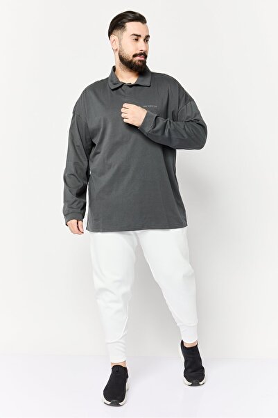 New Balance Men Relaxed Fit Long Sleeves Outdoor Polo Shirt, Grey