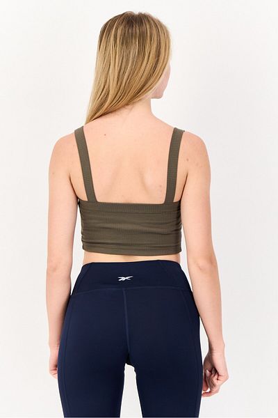 Reebok Women Sportswear Fit Sleeveless Training Top, Olive
