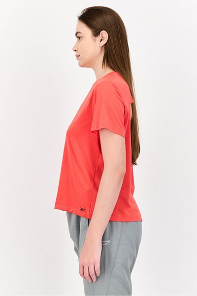 Reebok Women Sportswear Fit Short Sleeve Outdoor Top, Orange