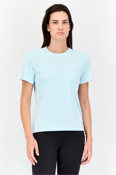 adidas Women Sportswear Fit Short Sleeves Running T-Shirt, Light Blue