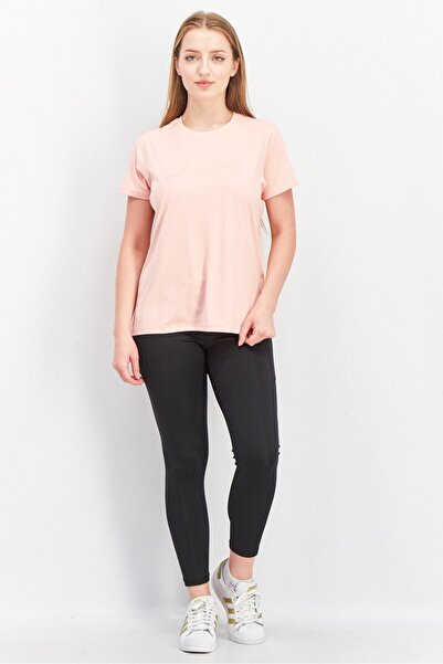 Asics Women Crew Neck Short Sleeve Brand Logo Training T-Shirt, Pink