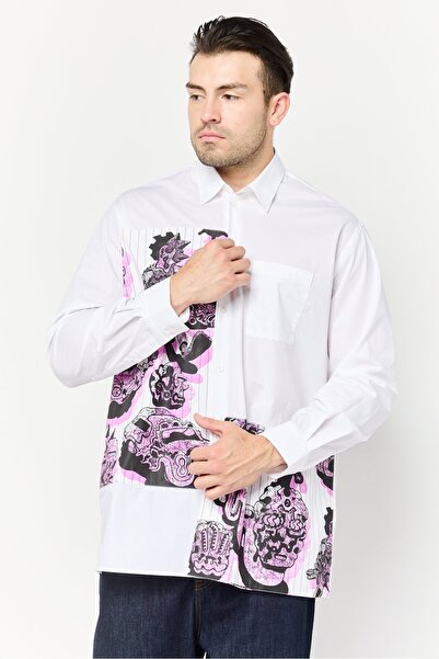 Stella McCartney Men Regular Fit Solid Long Sleeves Casual Shirt, White