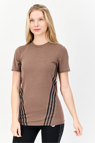 adidas Women Sportswear Fit Short Sleeve Outdoor T-shirt, Brown