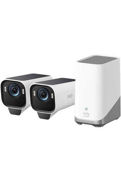 eufy eufyCam S 3 Pro 2-Cam Kit - Solar-Powered Wireless Outdoor Surveillance Camera