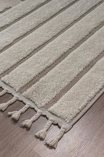 SİMEREV HALI HOME CONSEPT Bukle Dokuma Yumuşak Halı Salon Oturma Odası Mutfak Yatak Odası Yolluk Kilim Krem Bej