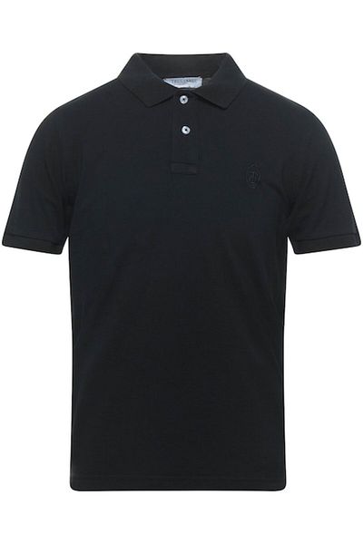 Trussardi Tricou polo bărbătesc cu imprimeu logo, Trussardi, Negru, M