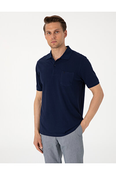 Pierre Cardin Tricou de bază cu guler polo, 100% bumbac, croială normală, ble...