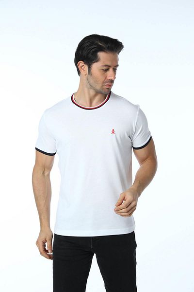 rugatchi Plus Size Basic Pique Crew Neck T-Shirt