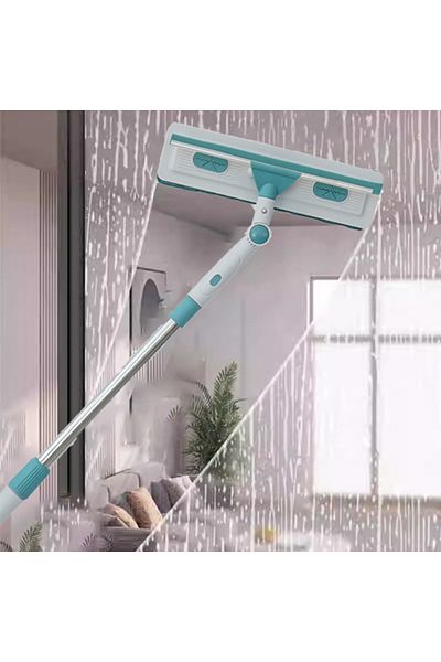Viyogo Window wiper with 2 microfiber cloths, 180° rotating, adjustable telescopic handle, 1-1.7m